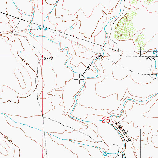 Topographic Map of Pumpkin Hollow, CO