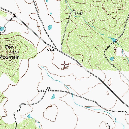 Topographic Map of Llano North Division, TX