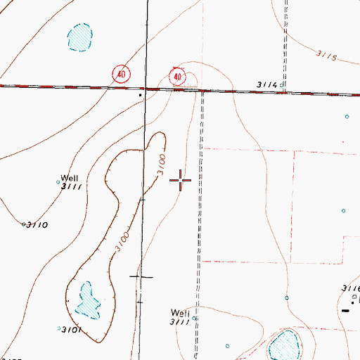 Topographic Map of Lorenzo Division, TX