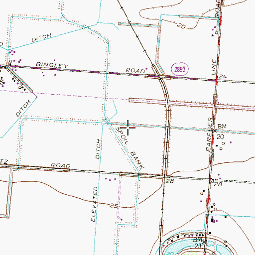 Topographic Map of Los Fresnos-Laureles Division, TX