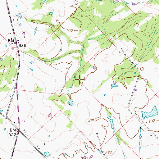 Topographic Map of Lovelady Division, TX