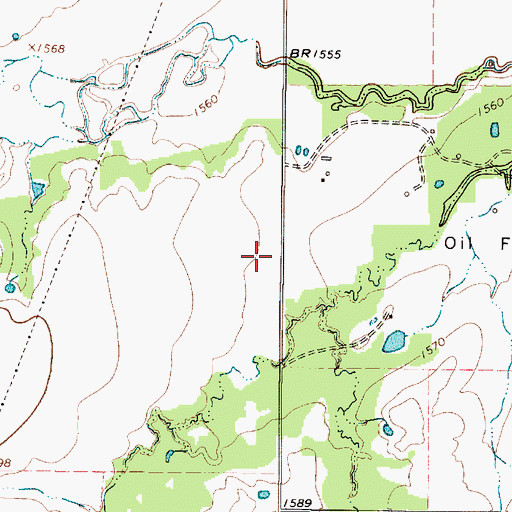 Topographic Map of Lueders Division, TX