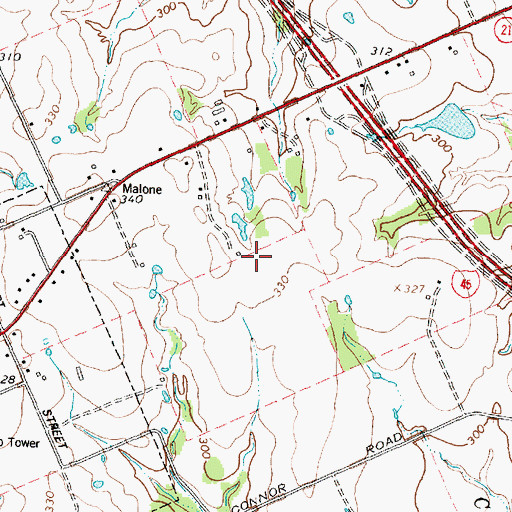Topographic Map of Madisonville Division, TX