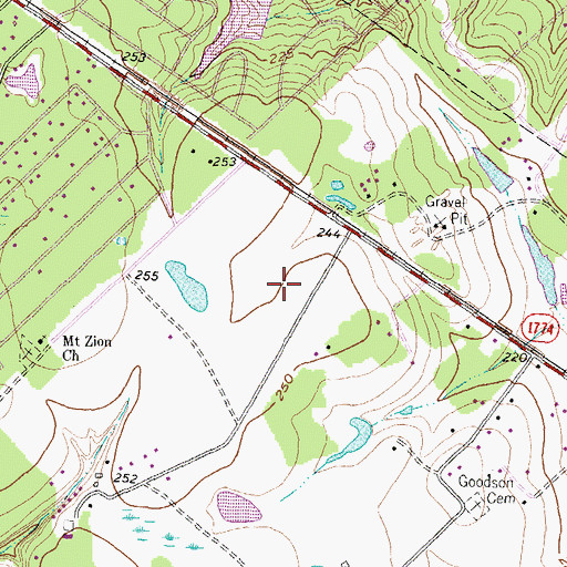Topographic Map of Magnolia Division, TX