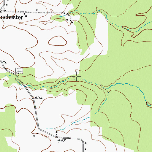 Topographic Map of Manchester Division, TX