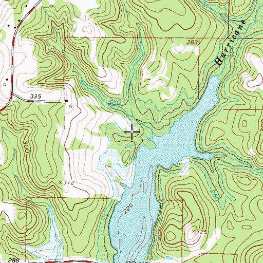 Topographic Map of Lake O' the Pines Division, TX