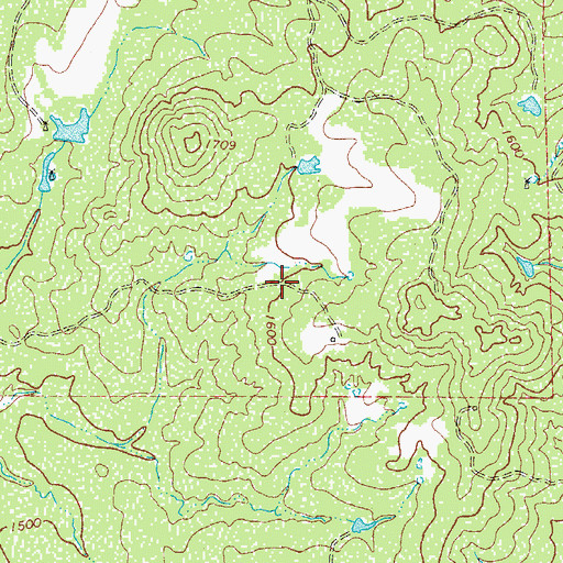 Topographic Map of Mason East Division, TX