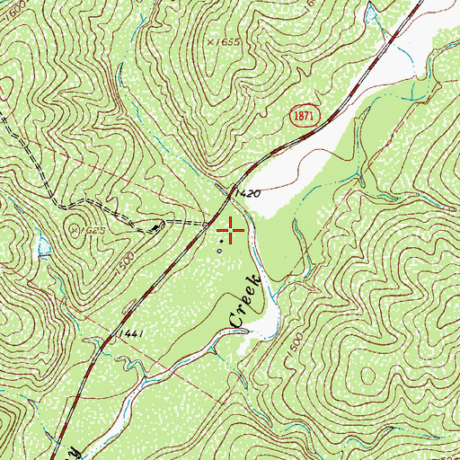 Topographic Map of Mason West Division, TX