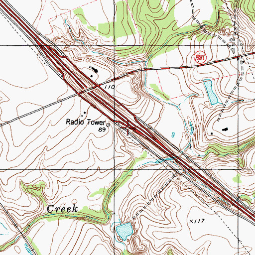 Topographic Map of Mathis Division, TX
