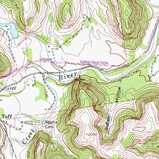 Topographic Map of Medina Division, TX