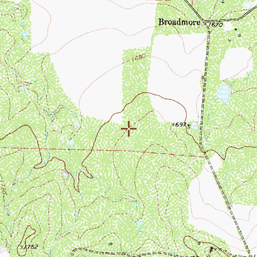 Topographic Map of Melvin Division, TX