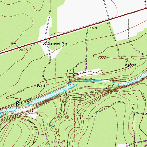Topographic Map of Menard West Division, TX