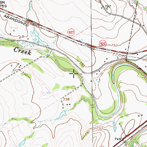 Topographic Map of Meridian Division, TX