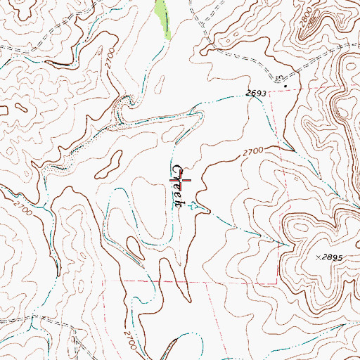 Topographic Map of Miami Division, TX