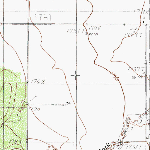 Topographic Map of Miles Division, TX
