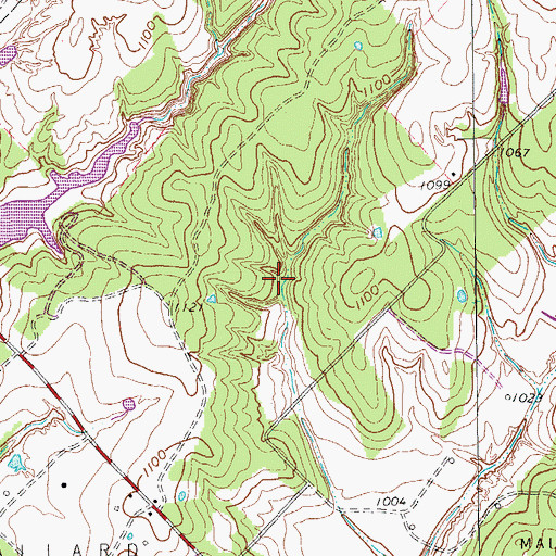 Topographic Map of Montague-Forestburg Division, TX