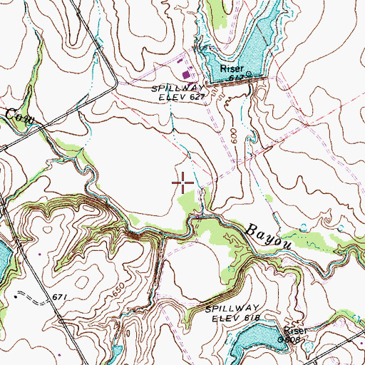 Topographic Map of Moody-Lorena Division, TX