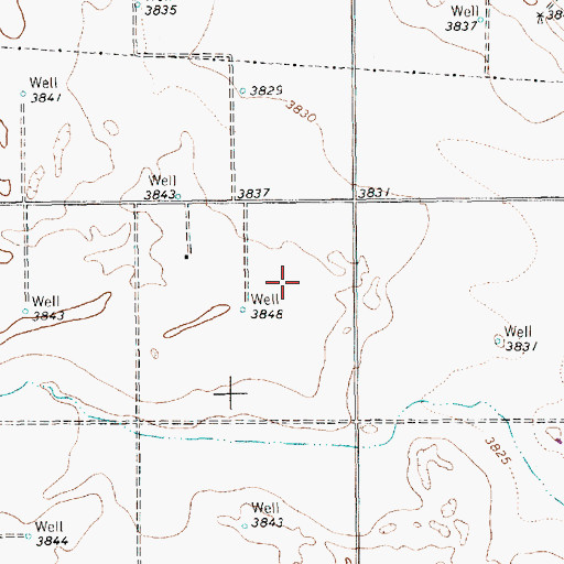 Topographic Map of Muleshoe Division, TX