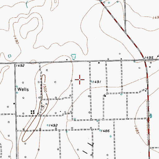 Topographic Map of Munday Division, TX