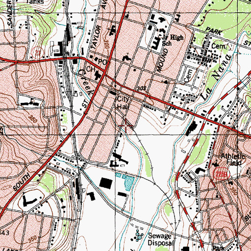 Topographic Map of Nacogdoches Division, TX