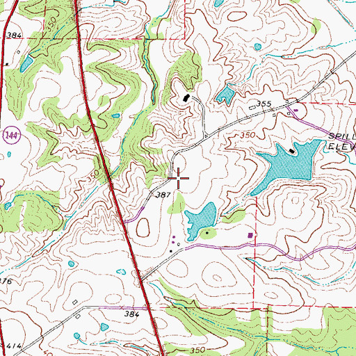 Topographic Map of Naples Division, TX
