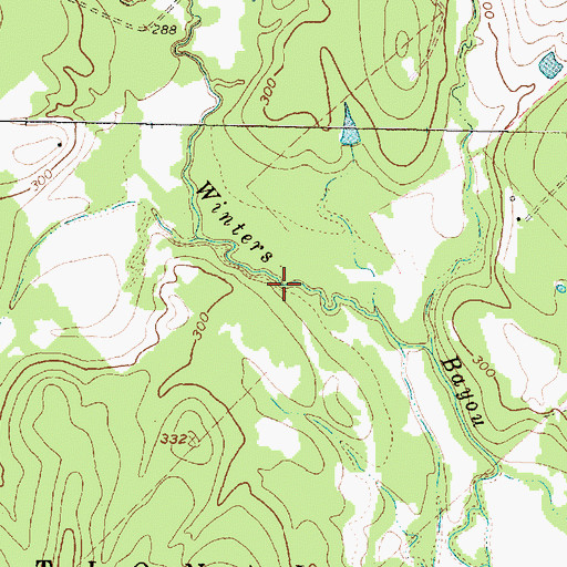 Topographic Map of New Waverly Division, TX