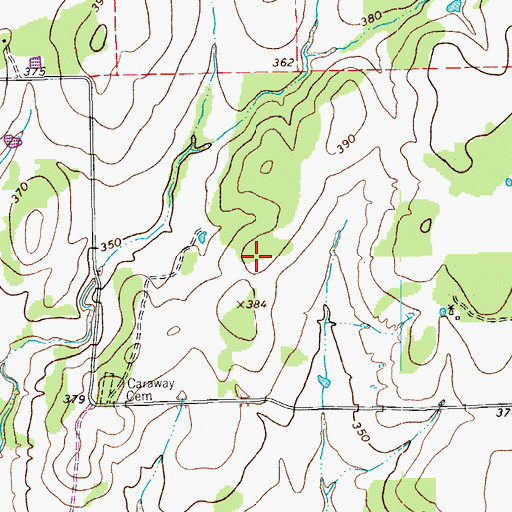 Topographic Map of Nixon Division, TX