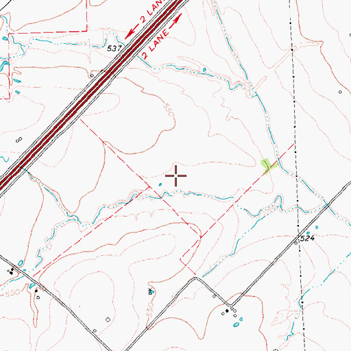 Topographic Map of Northeast Rockwall Division, TX