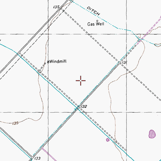 Topographic Map of East Bernard Division, TX