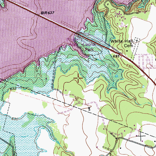 Topographic Map of Northwest Bell Division, TX