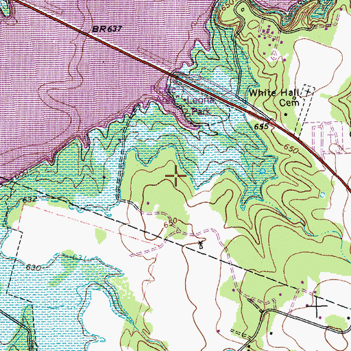 Topographic Map of Northwest Bell Division, TX