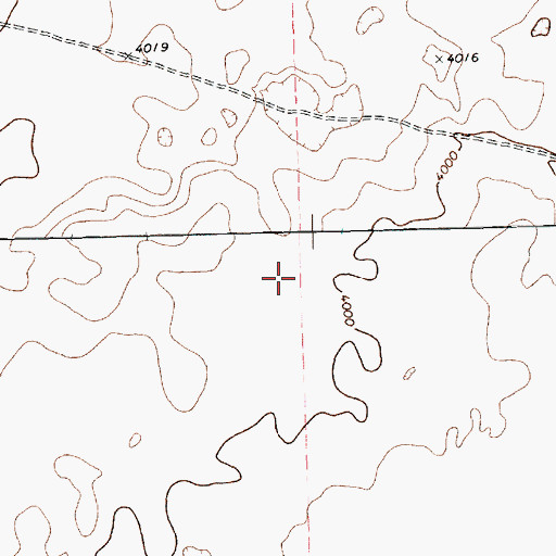 Topographic Map of Dalhart Division, TX