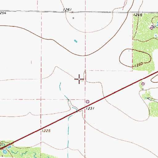 Topographic Map of Olney Division, TX