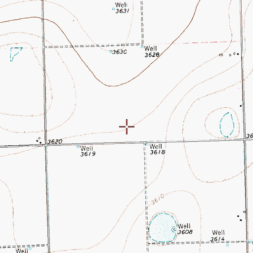 Topographic Map of Olton Division, TX
