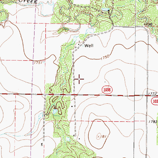 Topographic Map of Paducah South Division, TX