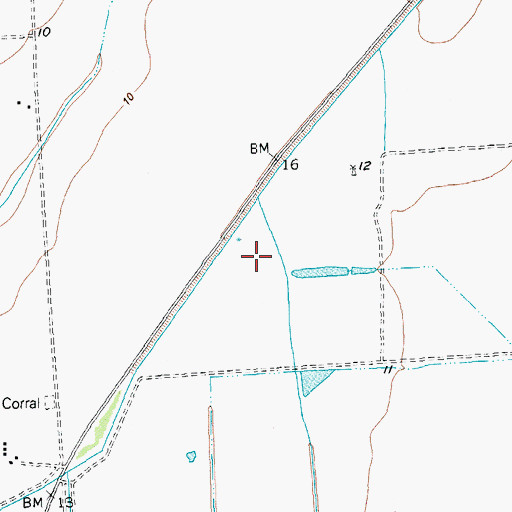 Topographic Map of Palacios Division, TX