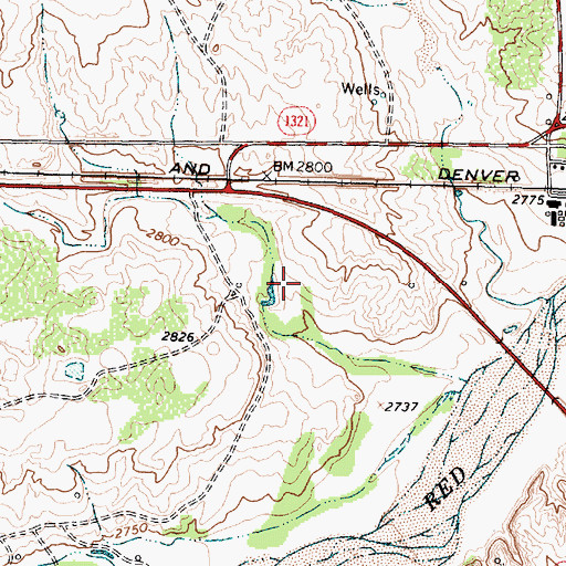 Topographic Map of Lefors Division, TX
