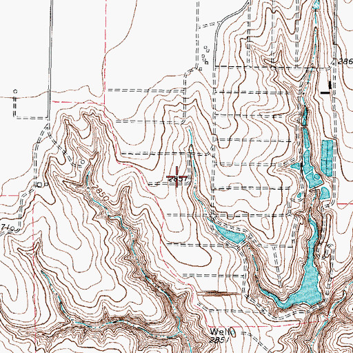 Topographic Map of Perryton East Division, TX