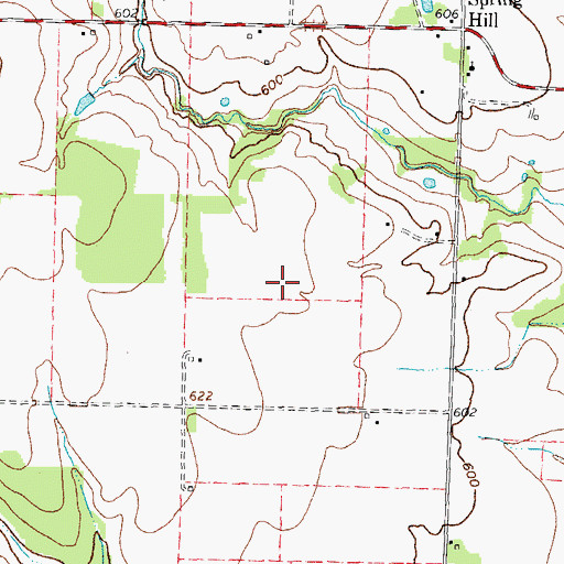 Topographic Map of Pilot Point-Aubrey Division, TX