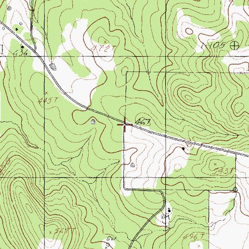 Topographic Map of Pinehill Division, TX