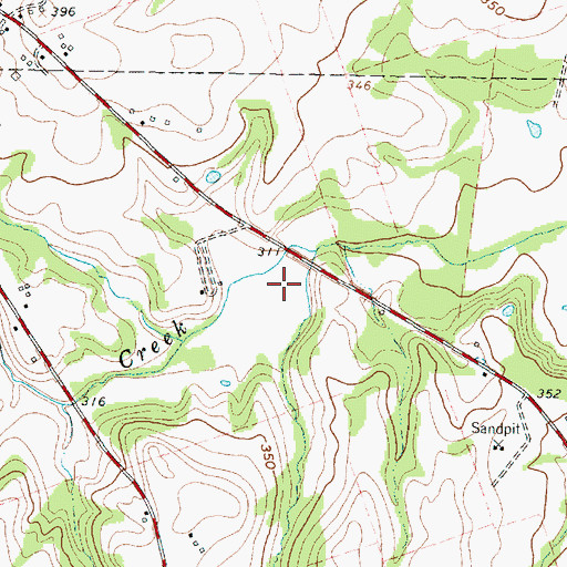 Topographic Map of Pittsburg Division, TX