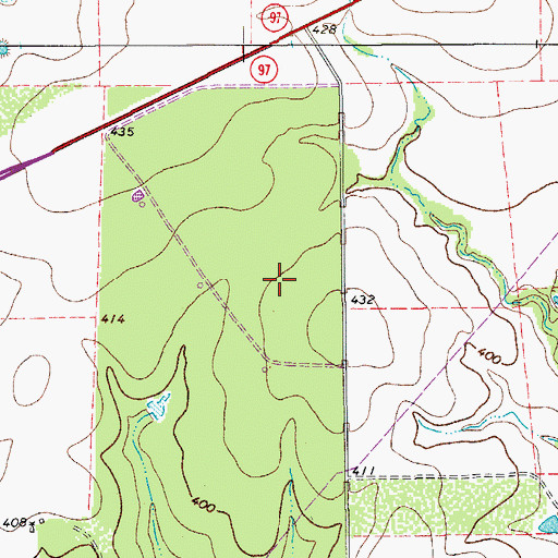 Topographic Map of Pleasanton Division, TX