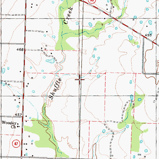 Topographic Map of Point Division, TX