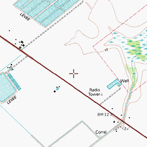 Topographic Map of Port Lavaca Division, TX