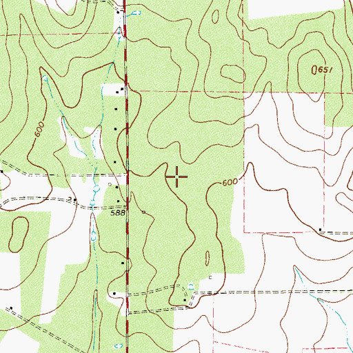 Topographic Map of Poteet Division, TX