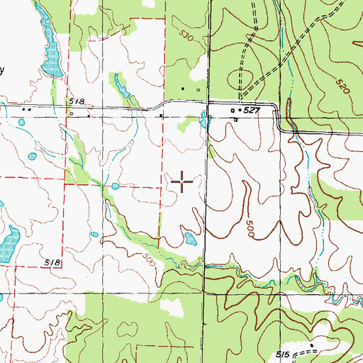 Topographic Map of Powderly Division, TX