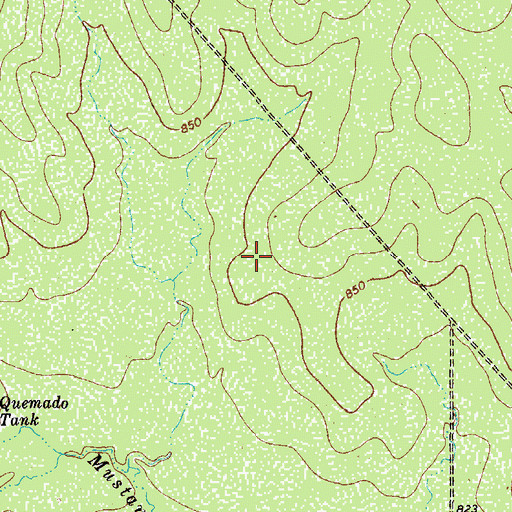 Topographic Map of Quemado Division, TX