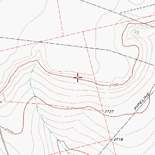 Topographic Map of Rankin Division, TX