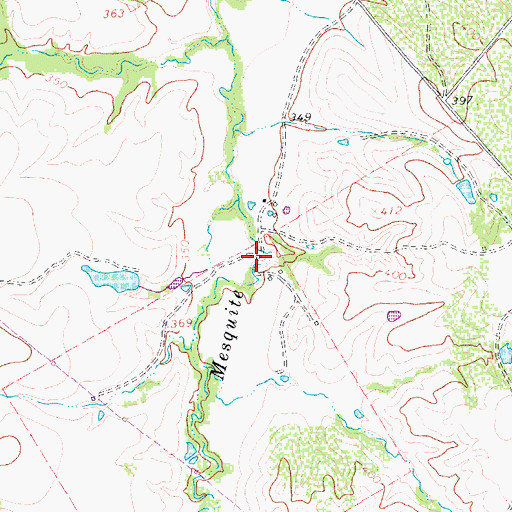 Topographic Map of Richland Division (historical), TX