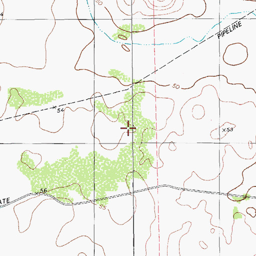Topographic Map of Riviera Division, TX